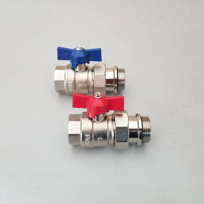 Underfloor Manifold Ball Valve Set , Isolation Valves for Radiant Heat Manifold