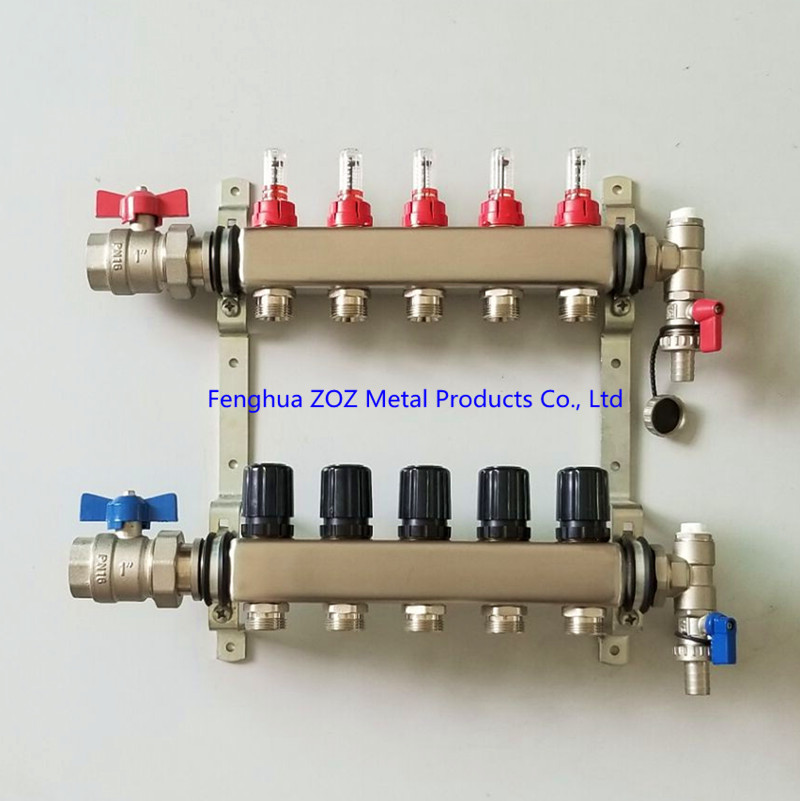 Underfloor Heating Manifolds Stainless Steel UFH Manifold