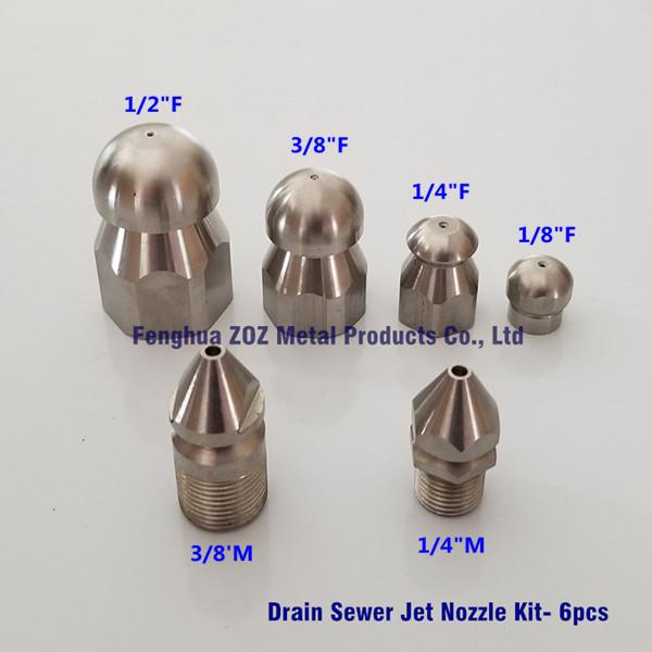 1/8" Drain sewer jetting cleaning nozzles , sewer pipe cleaning nozzle