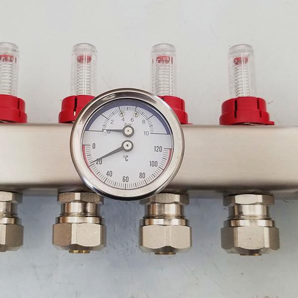 Radiant Floor Heating Manifold Set of Stainless Steel 304 , PEX Radiant