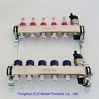 Underfloor heating 5 port flow meter manifold with a drain and automatic vent assembly , Radiant Heat Manifold Assembly
