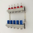 5 Loop/Port Underfloor Heating Manifolds With Adjustable Flow Meter