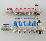 stainless steel radiant water heating manifolds for central heating system, floor heating manifold