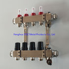 Stainless Steel Central Floor Heating Pipe Manifold , Pex Radiant Floor Heating Manifold Assembly
