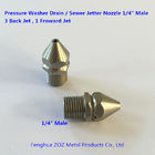1/4" Male Stainless Steel Sewer Cleaner Jetter Nozzle (4 Jets)