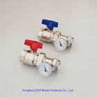 1'' Underfloor Heating Manifold Ball Valve With Thermometer ,Radiant Floor Heating Manifolds Ball Valve With Temperature