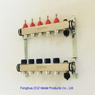 stainless steel 5 ports flow meter manifold, radiant heating manifold, pump mixing modular manifold