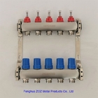 5 Port Stainless steel water underfloor heating manifold , 304 stainless steel intelligent water manifolds