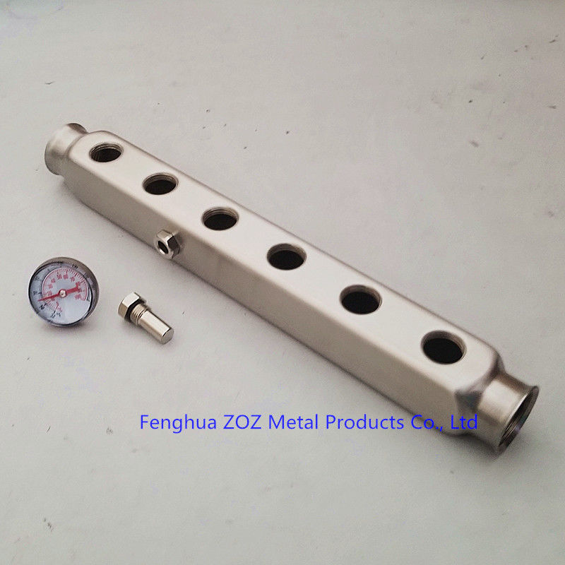 ZZ18009 Stainless Steel PEX Floor Heating Manifold Pipe, Stainless Steel Heating Bar Manifolds