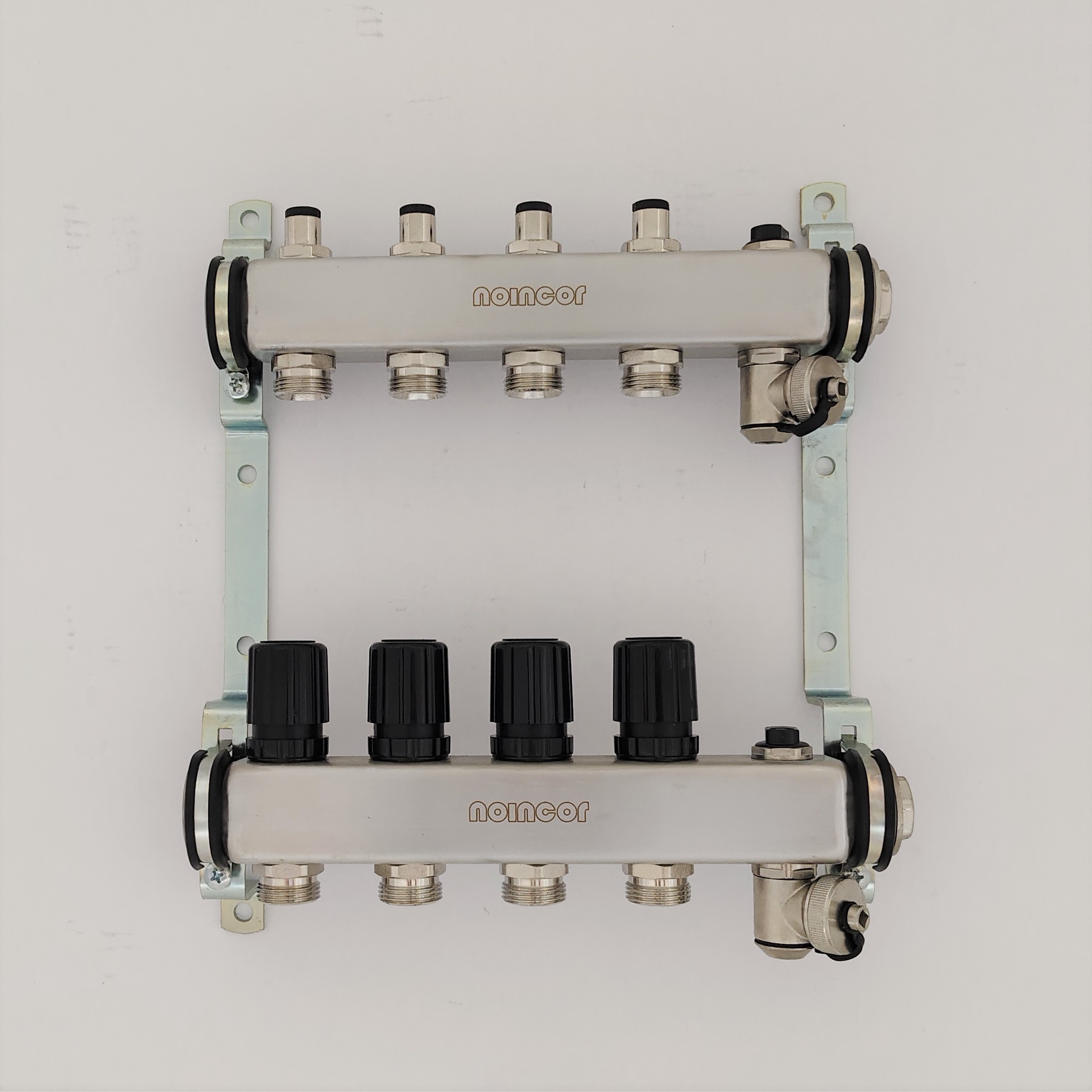 4 Loop water SS manifold for central underfloor heating system , Under floor heating manifolds