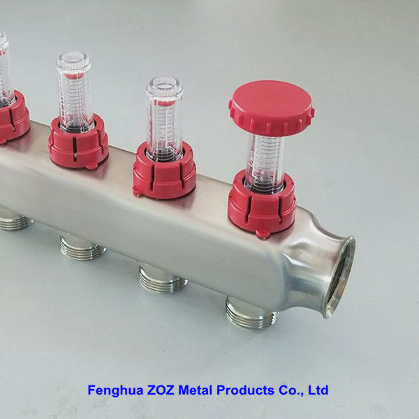 Heating Manifold Flow Meter Valve , Underfloor Manifold 1/2" Flow Meter